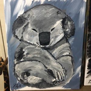 Art abstract Koala canvas